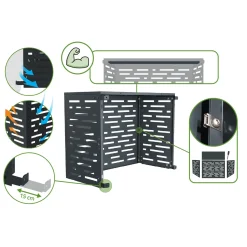 Casanoov Airco- & Warmtepomp Ombouw Aneto Arlberg Aluminium Grijs - Maat M