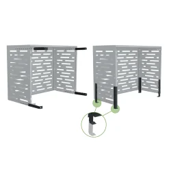 Casanoov Airco- & Warmtepomp Ombouw Aneto Arlberg Aluminium Grijs - Maat M