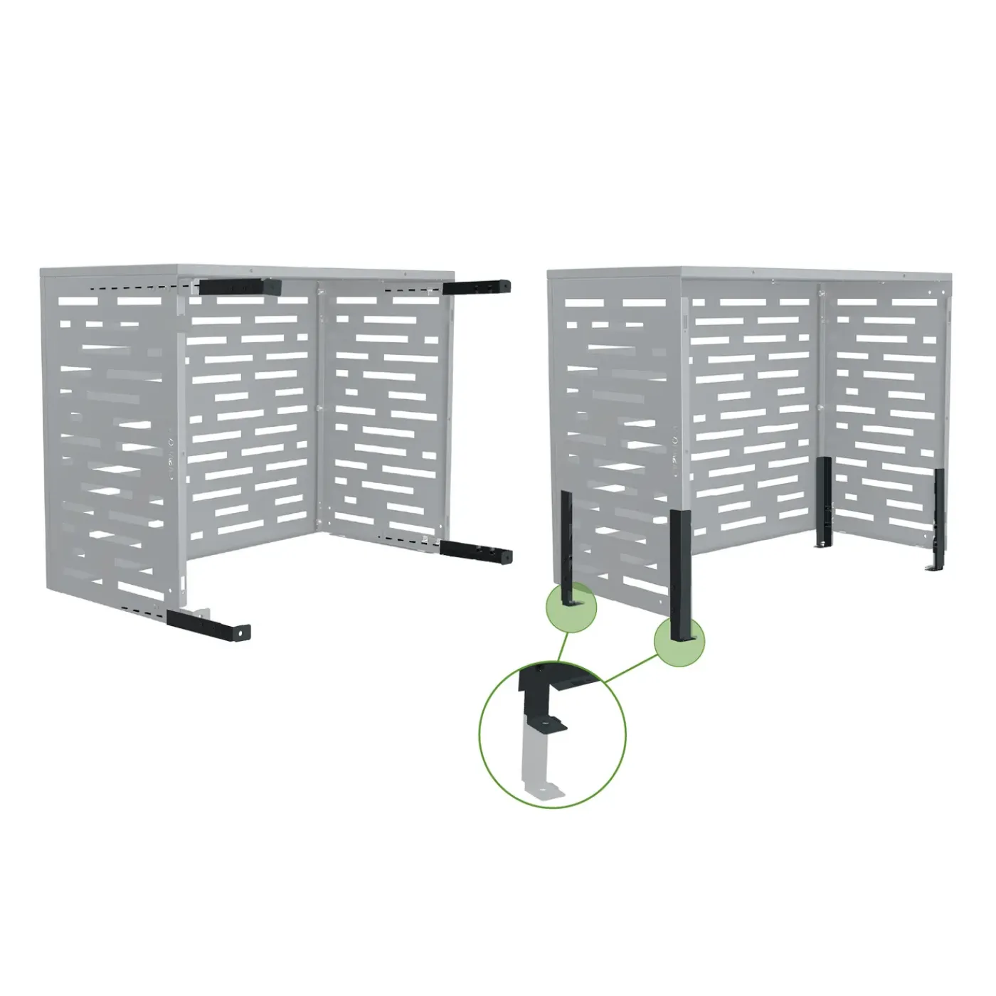Casanoov Airco- & Warmtepomp Ombouw Aneto Arlberg Aluminium Grijs - Maat M