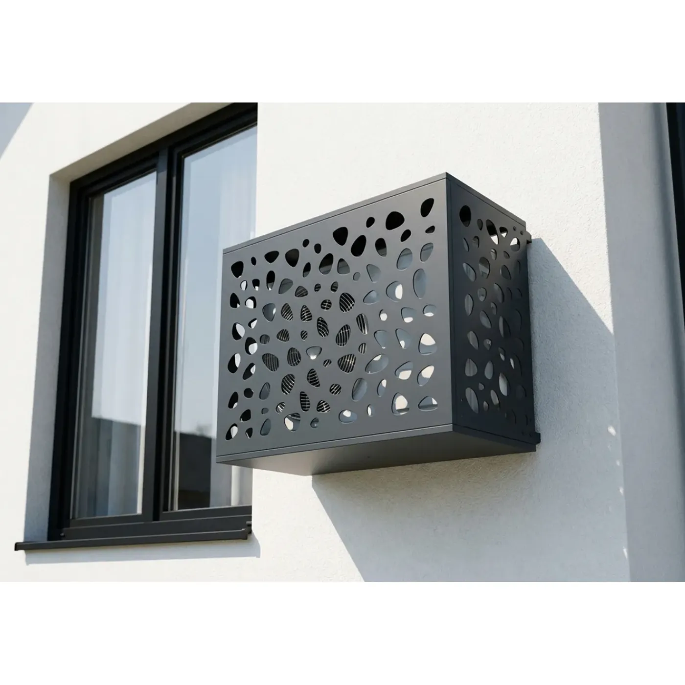Casanoov Airco- & Warmtepomp Ombouw Aneto Sunny Aluminium Grijs Met Onderzijde - Maat M