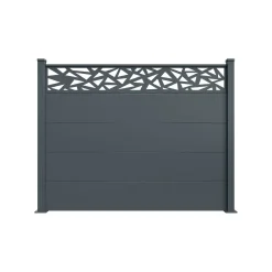Casanoov Alpis Ruivo-omheining, Antracietgrijs, 2m H.150cm Aluminium - Brede Lamellen