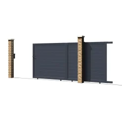 Casanoov Aluminium Elektrische Schuifpoort Eiger 4m H.140cm + Ranger C300 Motorisering