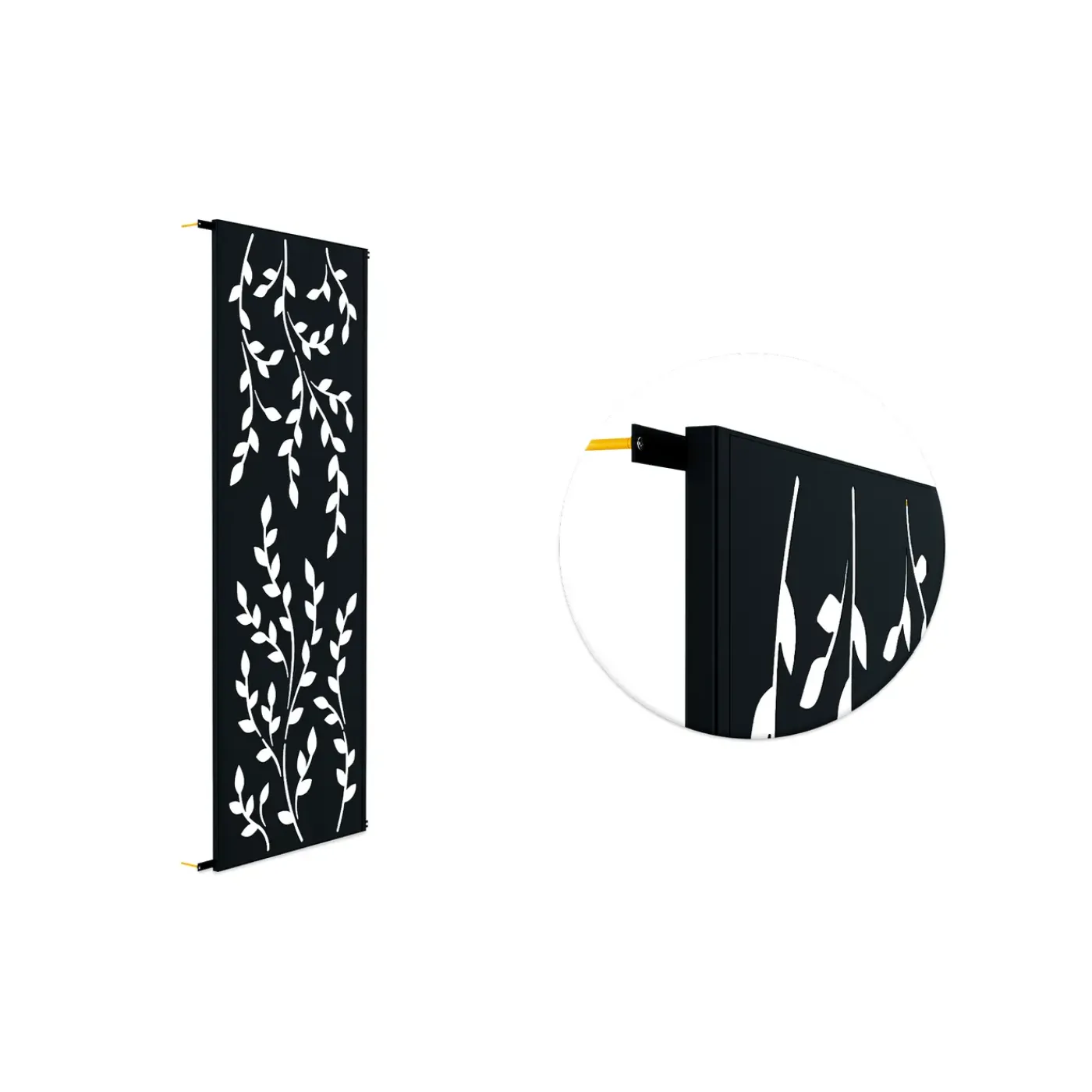 Casanoov Decoratief Paneel Folya Zwart H.160cm Patroon Over Het Gehele Oppervlak,