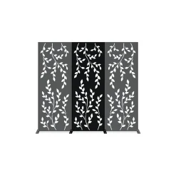 Casanoov Decoratief Paneel Folya Zwart H.160cm Patroon Over Het Gehele Oppervlak,