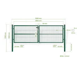 Casanoov Gaasdraaipoort Olga 3m H.100cm Mosgroen
