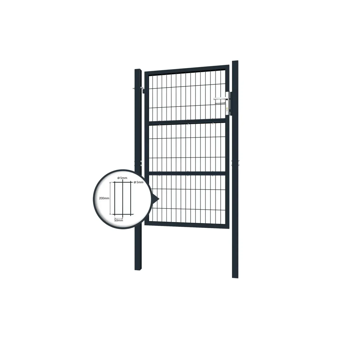 Casanoov Stalen Tuindeur Razo 1m H.160cm Antraciet Grijs