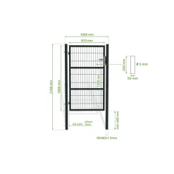 Casanoov Stalen Tuindeur Razo 1m H.160cm Antraciet Grijs