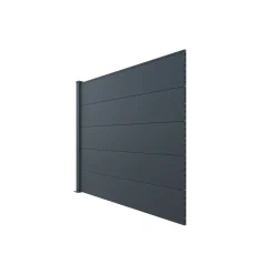 casanoov Uitbreidingsset Alpis-omheining, Antracietgrijs, 2m H.150cm, Aluminium – Brede Lamellen