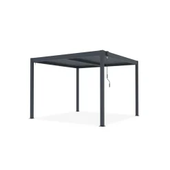Cazeboo Bioklimatische Pergola Piana Grijze 3x3m Aluminium - Verstelbare Latten