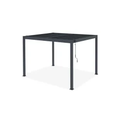 cazeboo Bioklimatische Pergola Piana Grijze 3x2,5m Aluminium - Verstelbare Latten