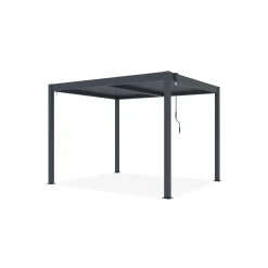 cazeboo Bioklimatische Pergola Piana Grijze 3x2,5m Aluminium - Verstelbare Latten