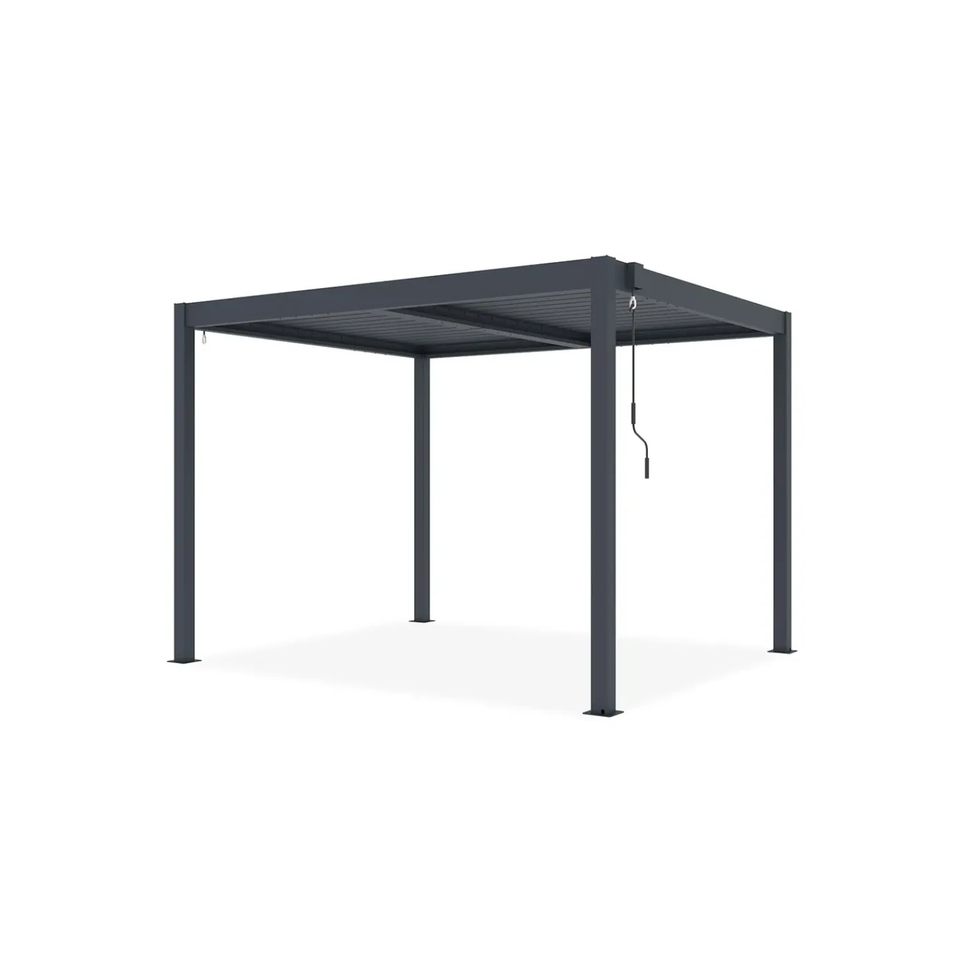 cazeboo Bioklimatische Pergola Piana Grijze 3x2,5m Aluminium - Verstelbare Latten