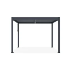 cazeboo Bioklimatische Pergola Piana Grijze 3x2,5m Aluminium - Verstelbare Latten