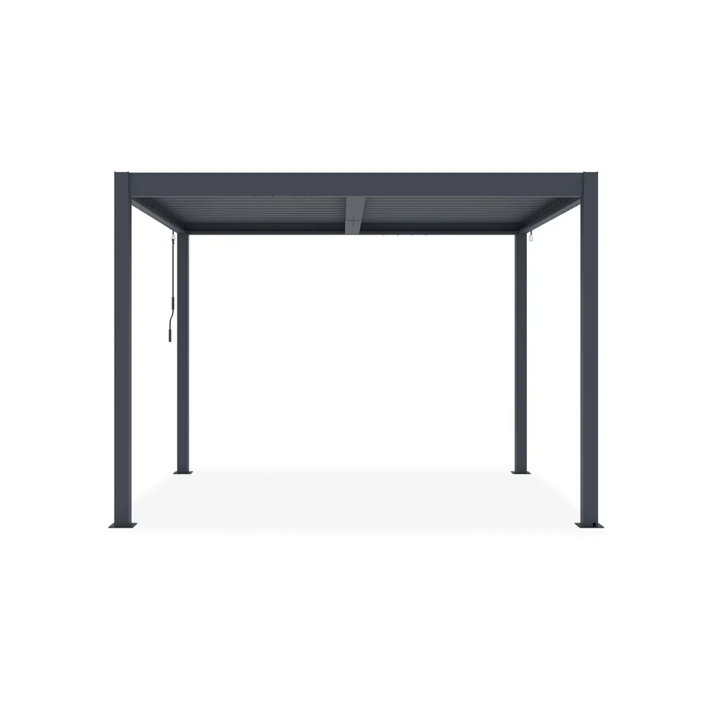 cazeboo Bioklimatische Pergola Piana Grijze 3x2,5m Aluminium - Verstelbare Latten