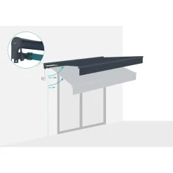 cazeboo Gemotoriseerde Zonneluifel Fazzio 3x2,5m - 320g/m² Premium Canvas Grijze