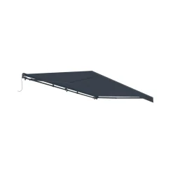 Cazeboo Gemotoriseerde Zonneluifel Fazzio 5x3m - 320g/m² Premium Canvas Grijs