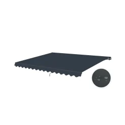 cazeboo Monoblock Luifel Vecchio 4x3m - 320g/m² Premium Canvas Grijs