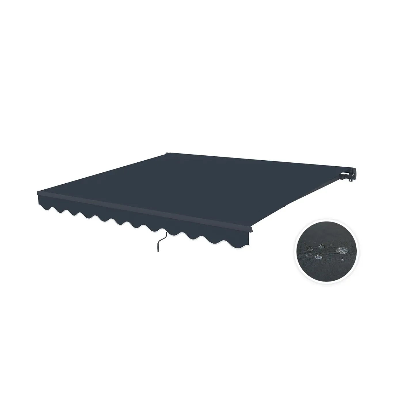 cazeboo Monoblock Luifel Vecchio 3x2,5m - 320g/m² Premium Canvas Grijs
