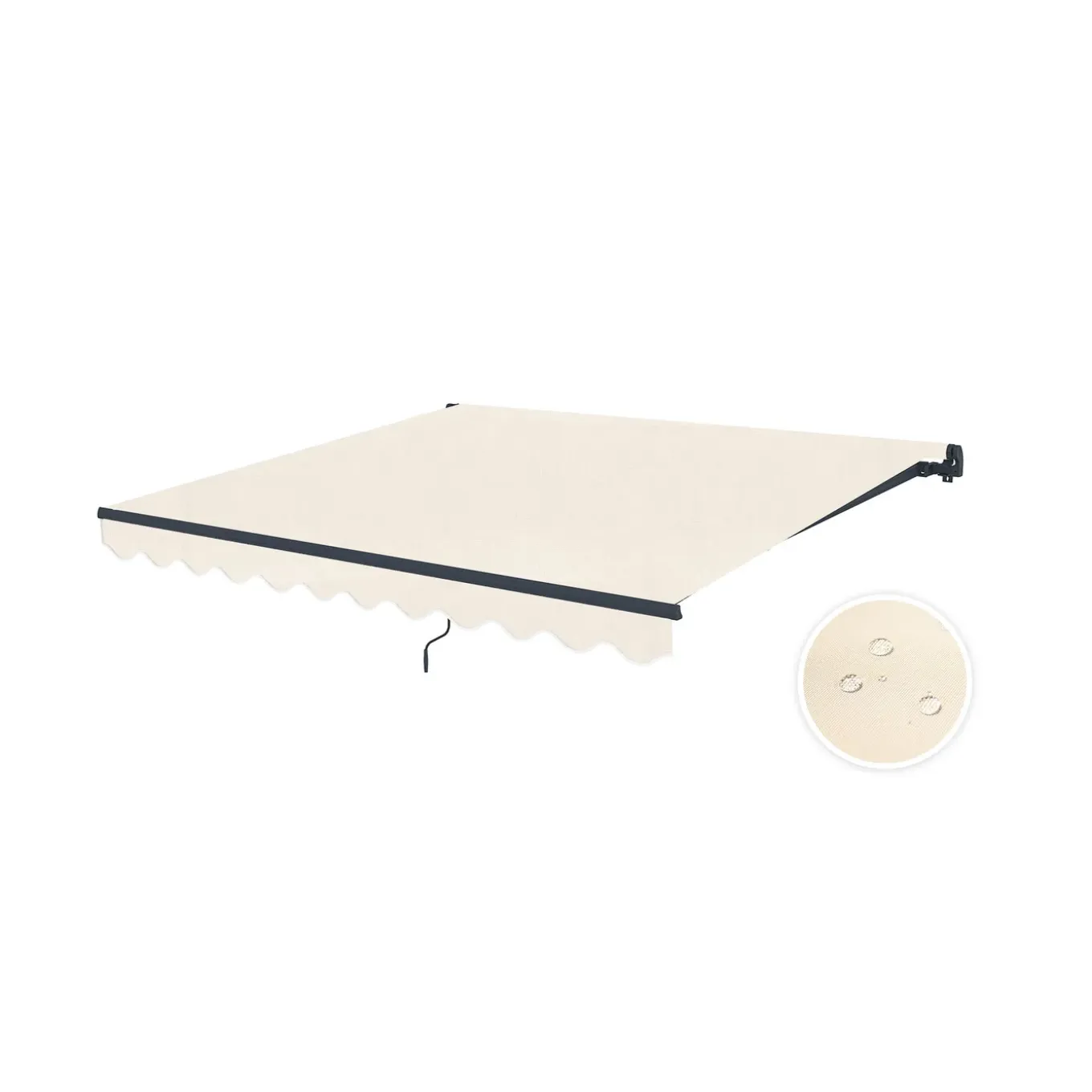 Cazeboo Monoblock Luifel Vecchio 3x2,5m - 320g/m² Premium Canvas Beige