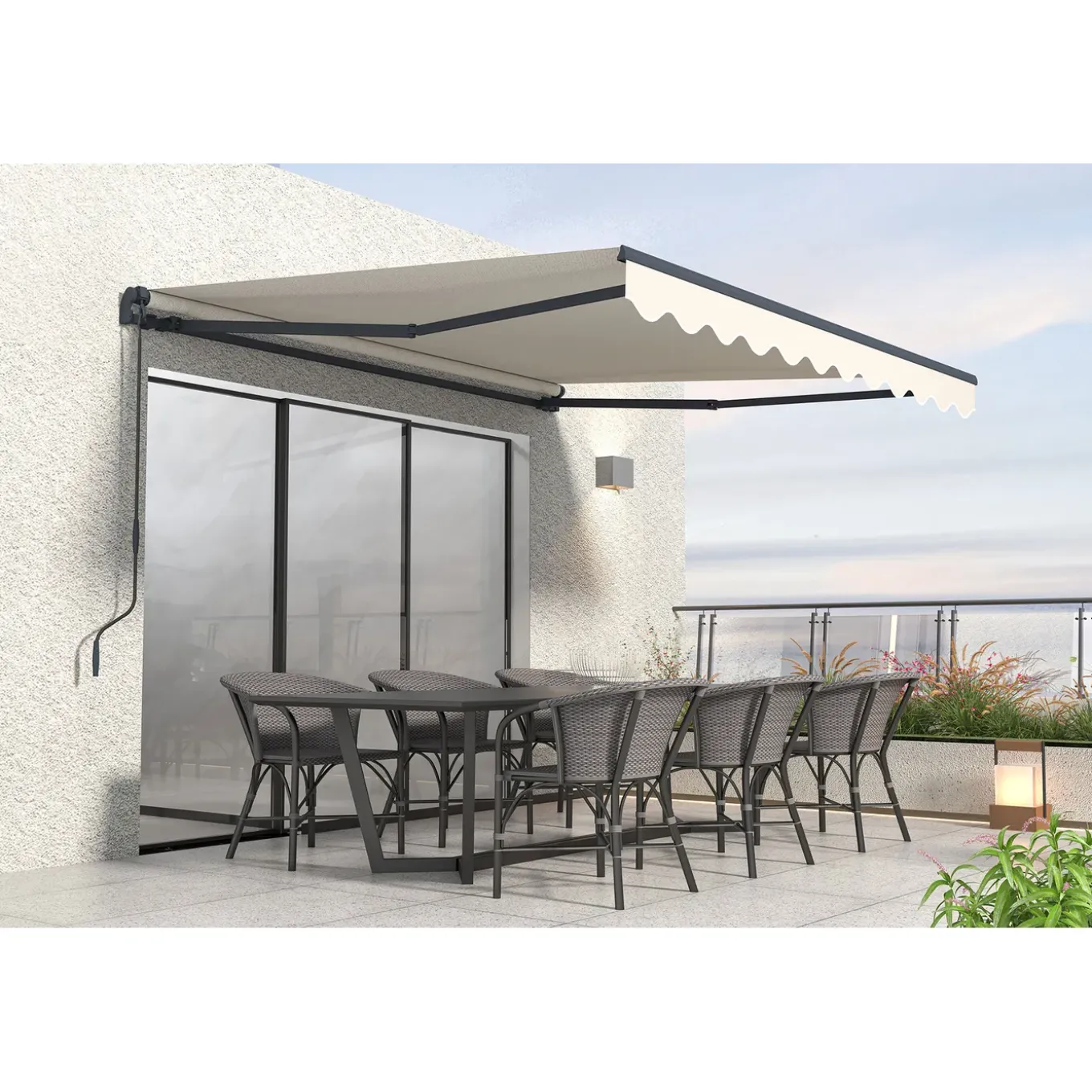 Cazeboo Monoblock Luifel Vecchio 3x2,5m - 320g/m² Premium Canvas Beige