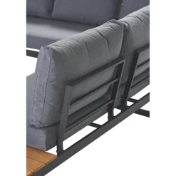 Central Park Hoekbank Scalea - Staal/Eucalyptus - Antraciet - 5 Personen