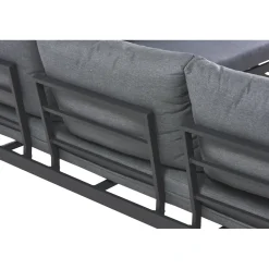 Central Park Hoekbank Scalea - Staal/Eucalyptus - Antraciet - 5 Personen