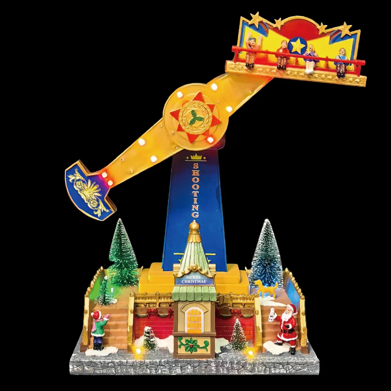 Central Park Kermis attractie voor Kerstdorp - Multikleur - 45cm - Binnen
