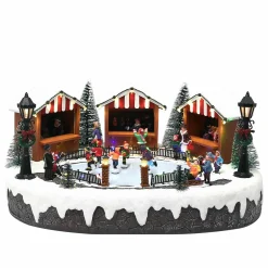 Central Park Kerst Led Village Schaatsers - Multi