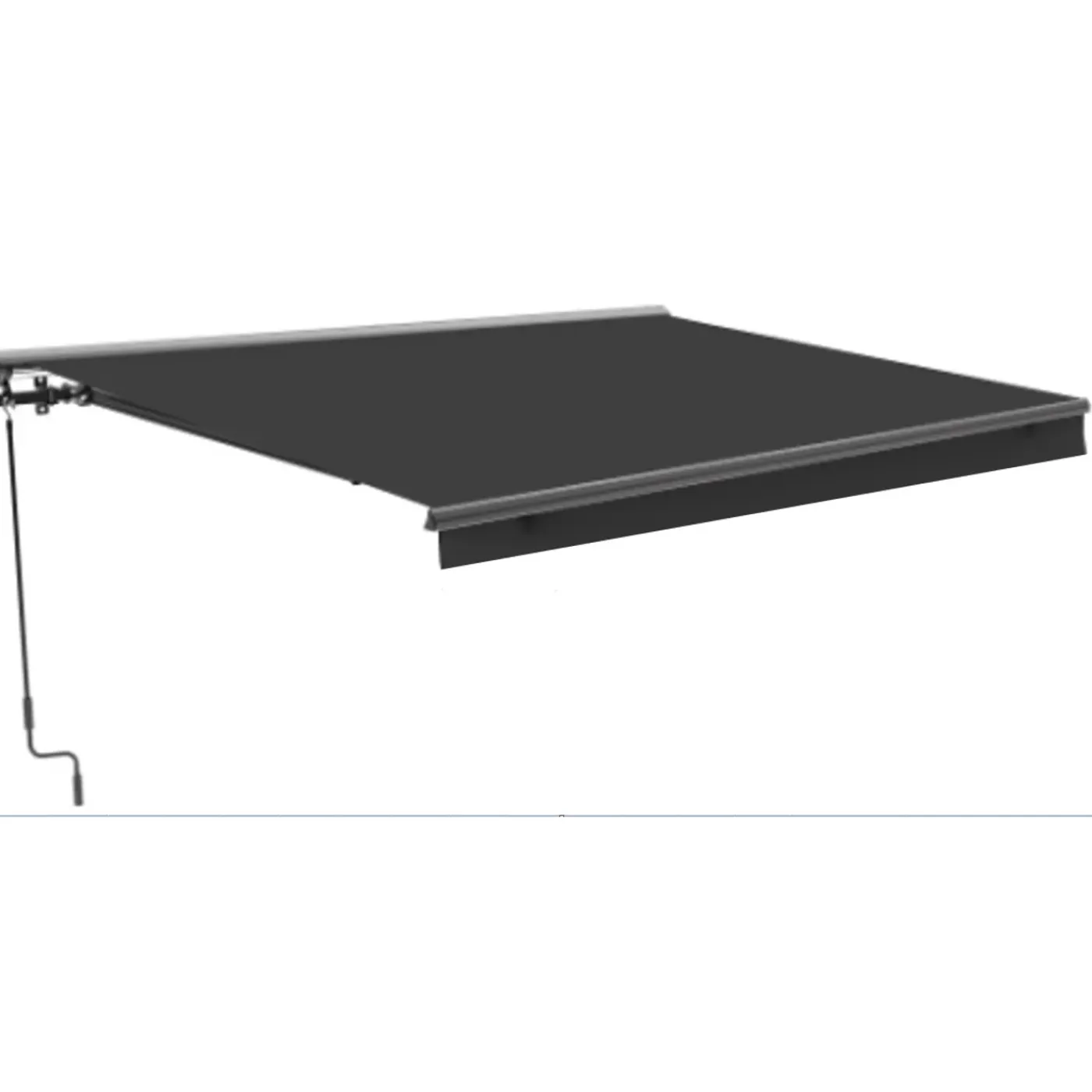 Central Park Knikarmscherm - Antraciet - Handmatig - UV-bescherming - 295x250cm