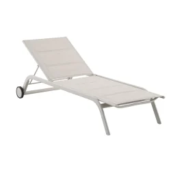 Central Park ligbed Noto aluminium taupe/grijs 206x80x34cm