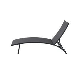 Central Park ligbed Pisa aluminium antraciet 183,5x65x61,5cm