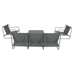 Central Park Loungeset Samos - Aluminium - Grijs - 91,5 x 354cm - 5 Personen