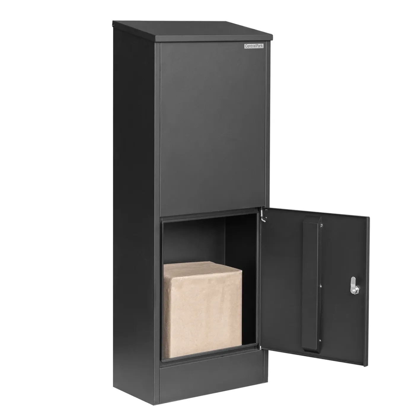Central Park Pakketbrievenbus Parcelpal 9000 - Staal - Zwart - 39x105x23cm