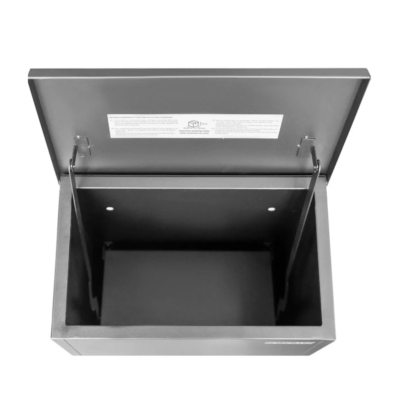 Central Park Pakketbrievenbus Parcelpal 9000 - Staal - Zwart - 39x105x23cm