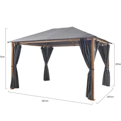 Central Park partytent Olbia antraciet 2,97x3,97m