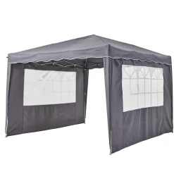 Central Park partytent Quick Up antraciet 290x290x198/248cm
