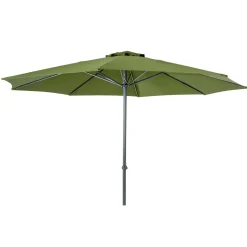 Central Park Stokparasol Sunny - D 336cm - Groen - Met Opwindmechanisme 180g/m² Aluminium Mast