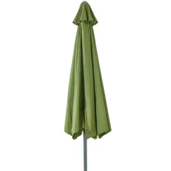 Central Park Stokparasol Sunny - D 336cm - Groen - Met Opwindmechanisme 180g/m² Aluminium Mast