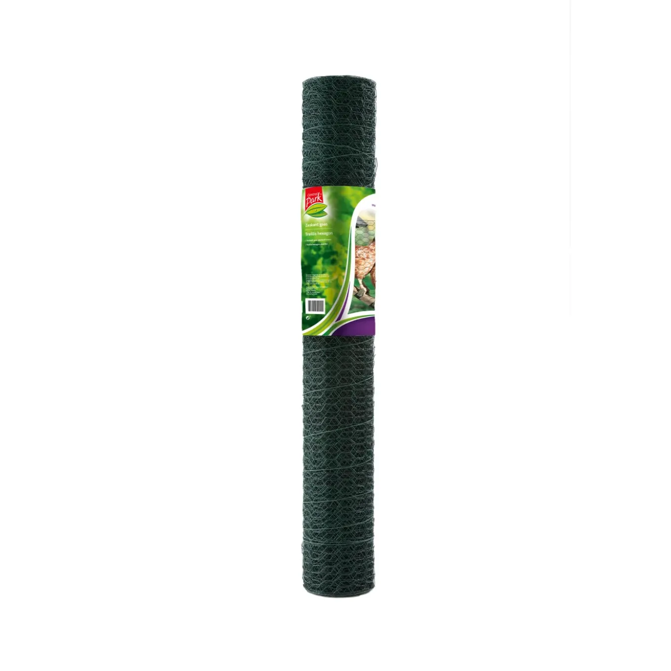 Central Park Tuingaas Hexagon - Geplastificeerd Staal - Groen - 25x50cmx10m