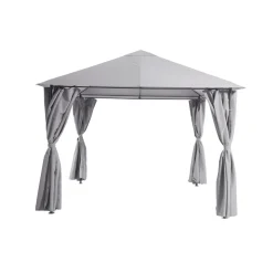 Central Park tuinpaviljoen lichtgrijs taupe 300x300x190/270cm