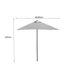 Central Park Tuinset Paolo - Staal - Antraciet - met Parasol
