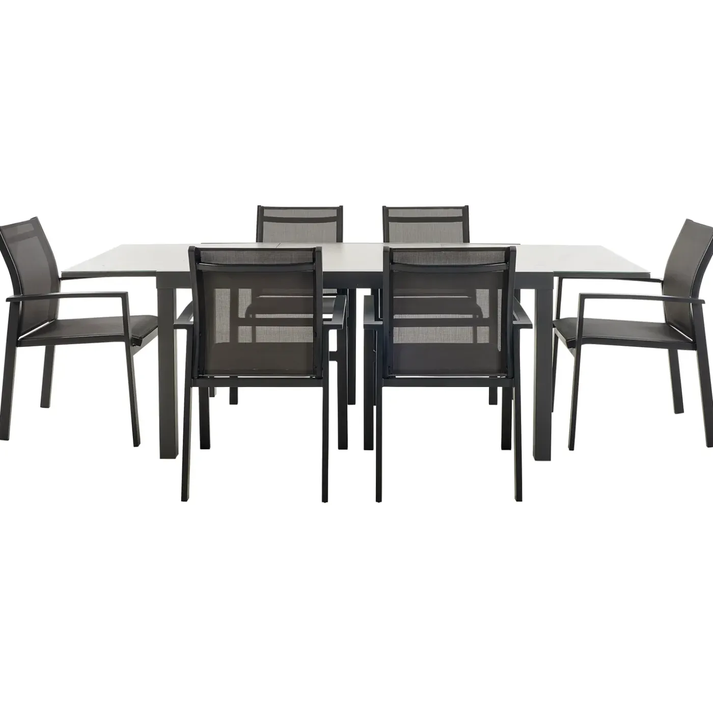 Central Park - Tuintafel - Andros - Aluminium/Glas 146x94x75cm - Uitschuifbaar (tot 219cm)