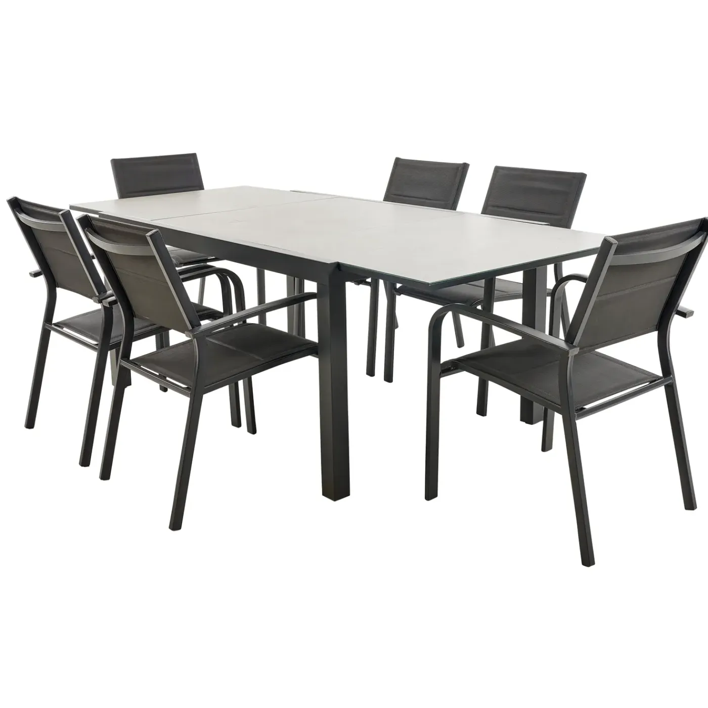Central Park - Tuintafel - Andros - Aluminium/Glas 146x94x75cm - Uitschuifbaar (tot 219cm)