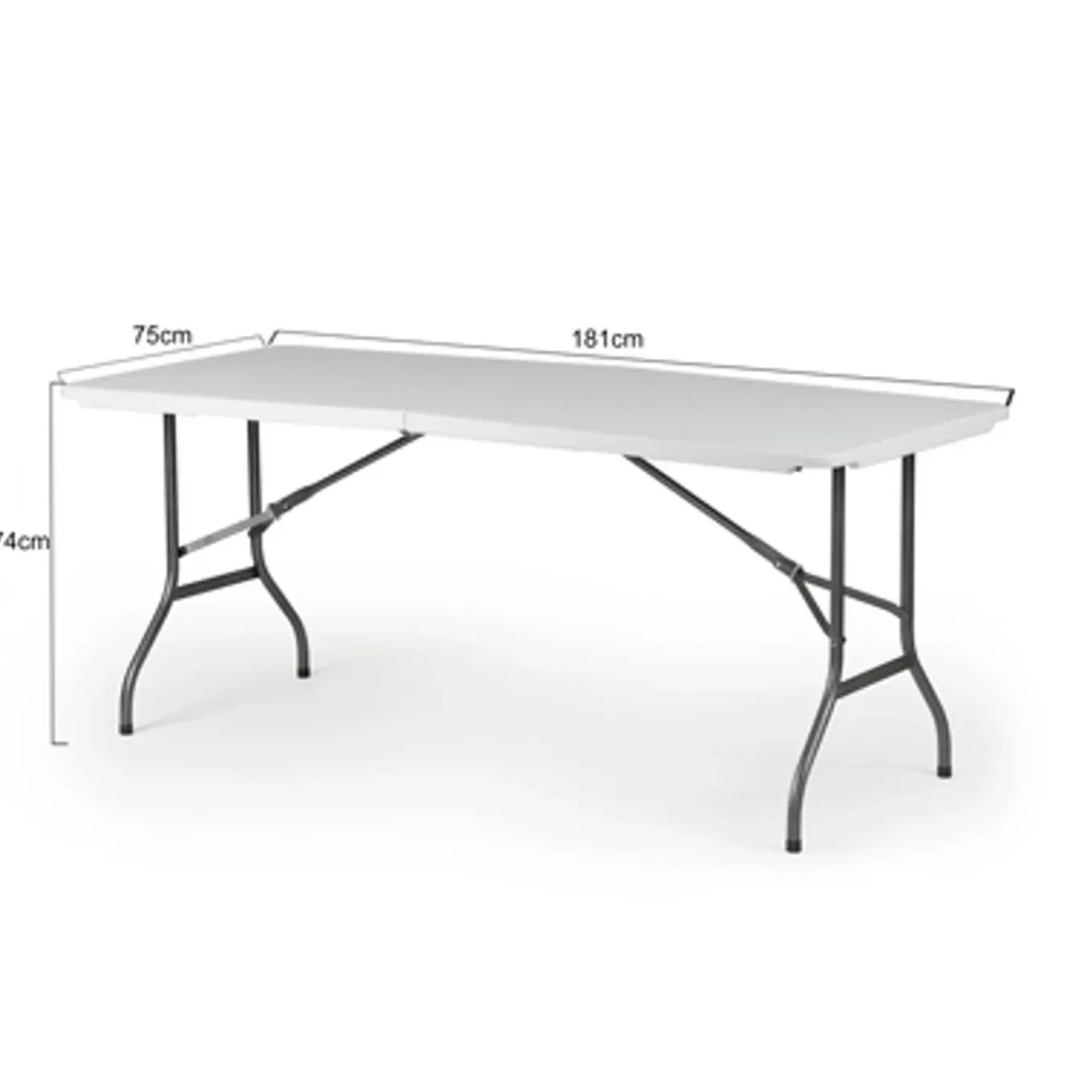 Central Park tuintafel Party inklapbaar 6 personen wit 180x75cm