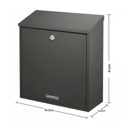 Central Park Wandbrievenbus Mailpal 500B - Staal - Zwart - 37,3x42x17,3cm
