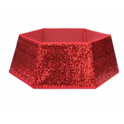 Central Park Zeshoekige Kerstboomrok - Rood - 70cm