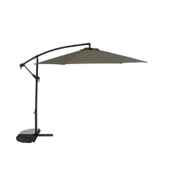 Central Park Zweefparasol Daze - D 290cm - Taupe - Met Opwindmechanisme Kantelbaar 180g/m² Stalen Mast