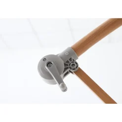 Central Park Zweefparasol Daze - D 300cm - Ecru - Met Opwindmechanisme 180g/m² - Stalen Mast