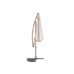 Central Park Zweefparasol Daze - D 300cm - Ecru - Met Opwindmechanisme 180g/m² - Stalen Mast
