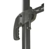 Central Park Zweefparasol Vive - D 290cm - Antraciet - 360° Draaibaar 180g/m² Aluminium Mast